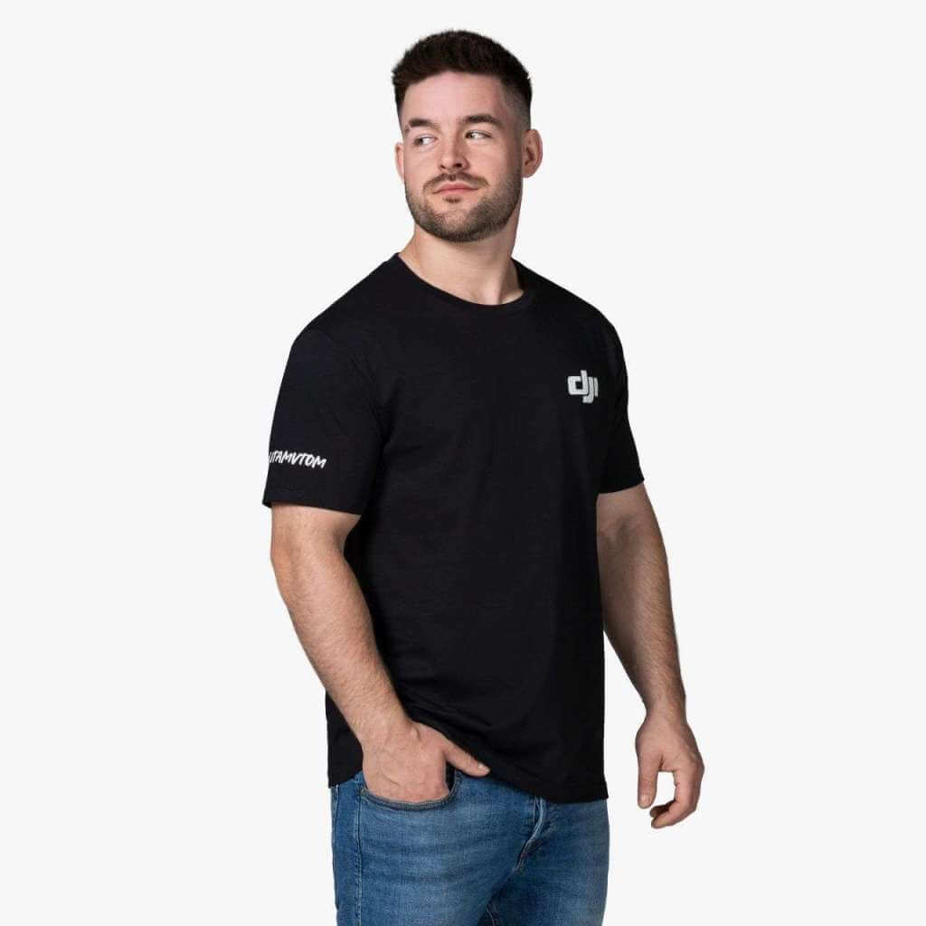 DJI Triko černé - logo - XL 